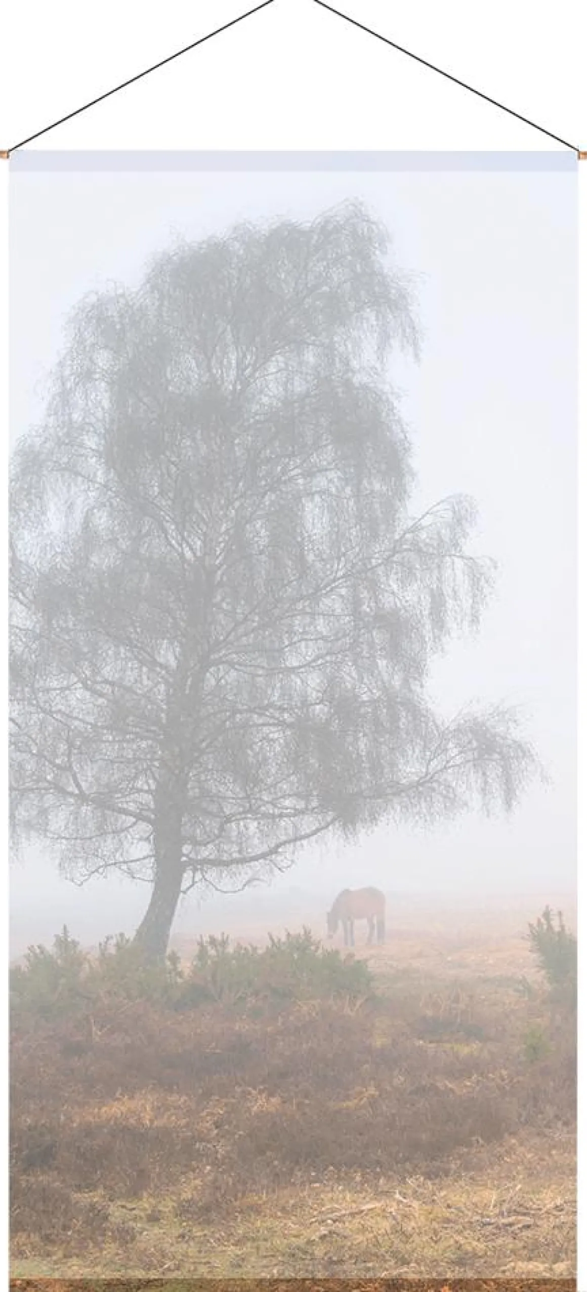 Pancarta De Tela Ignífuga "Niebla De Otoño" De Tela De Bandera 100 X 200 Cm