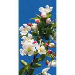 Pancarta De Tela Ignífuga "Rama De Manzano En Flor" De Tela De Bandera 100 X 200 Cm