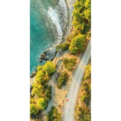 Pancarta De Tela Ignífuga "Coastal Road" De Tela De Bandera 100 X 200 Cm