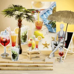 Pancarta De Tela Ignífuga Cóctel De Playa 100 X 200 Cm