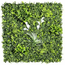 Panel Pared Artificial Césped Mixto, 1 X 1 M