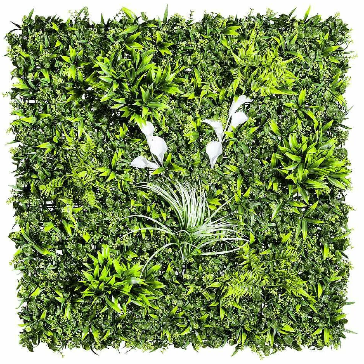 Panel Pared Artificial Césped Mixto, 1 X 1 M
