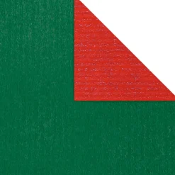 Papel De Envolver Rollo Bicolor Verde Rojo 50 Cm X 50 M