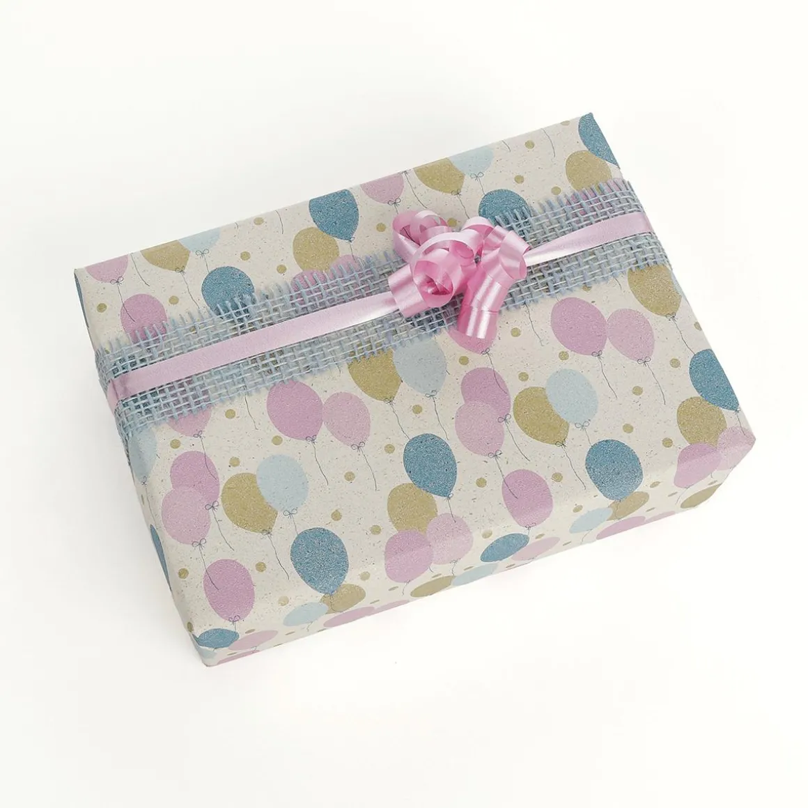 Papel De Hierba Reciclado Con Globos De Colores, 50 Cm, 50 M