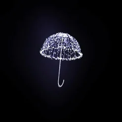 Paraguas XXL Light Object LED Plateado 150 Cm
