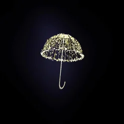 Paraguas XXL Light Object LED Dorado 200 Cm