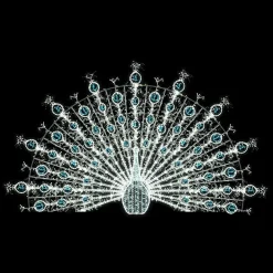 Pavo Real LED Para Exterior Azul 250 X 360 X 85 Cm