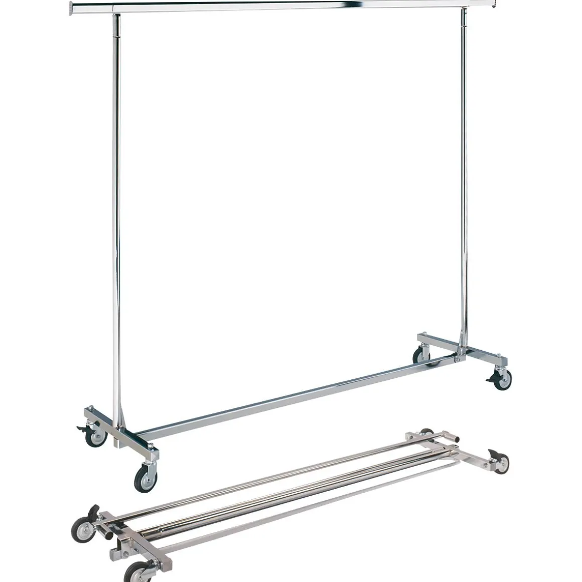 Perchero Con Ruedas Plegable, Altura Fija 150 Cm