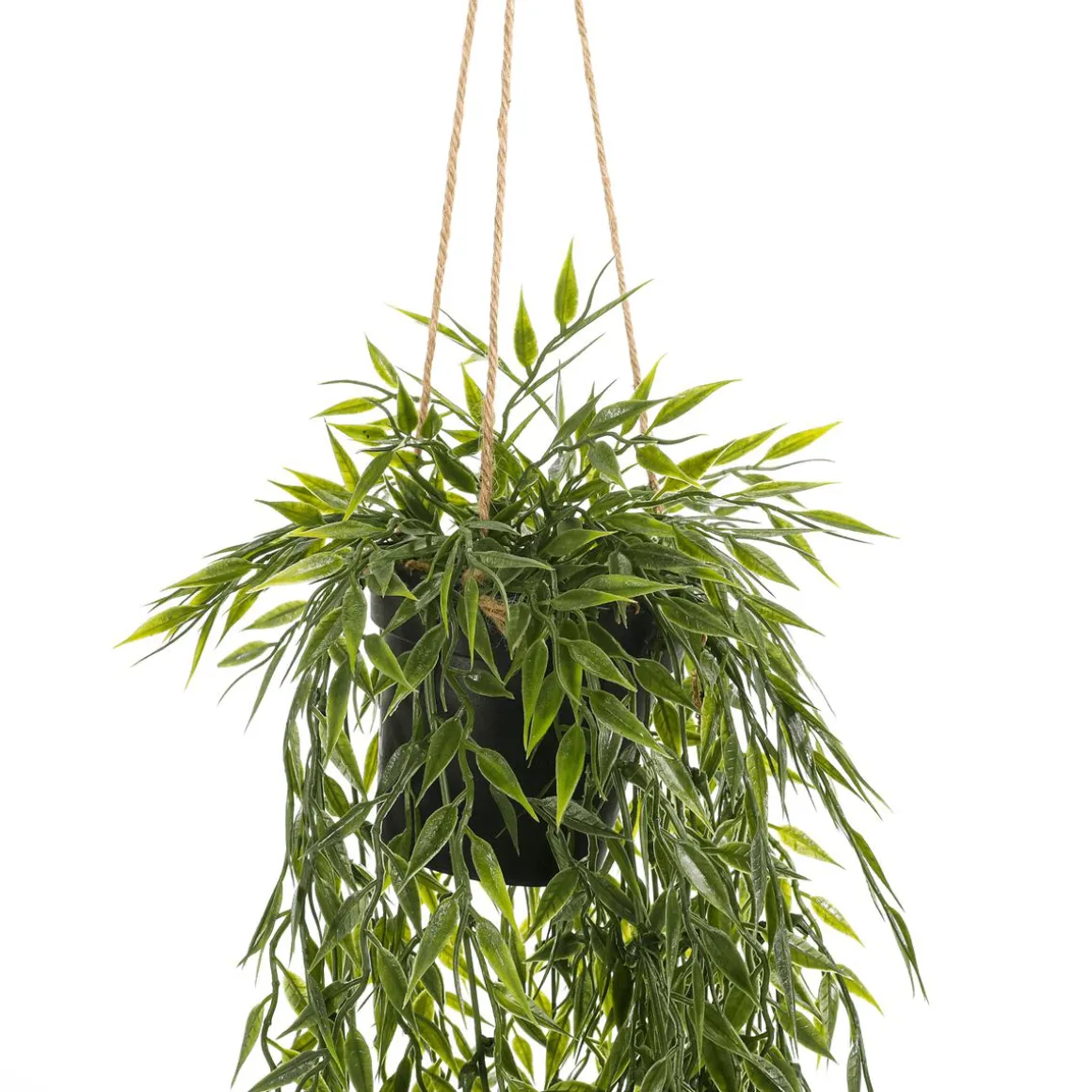 Planta Artificial Ampolla De Bambú Colgante 20 X 50 Cm