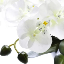 Planta Artificial Orquídea Blanco, 40 Cm