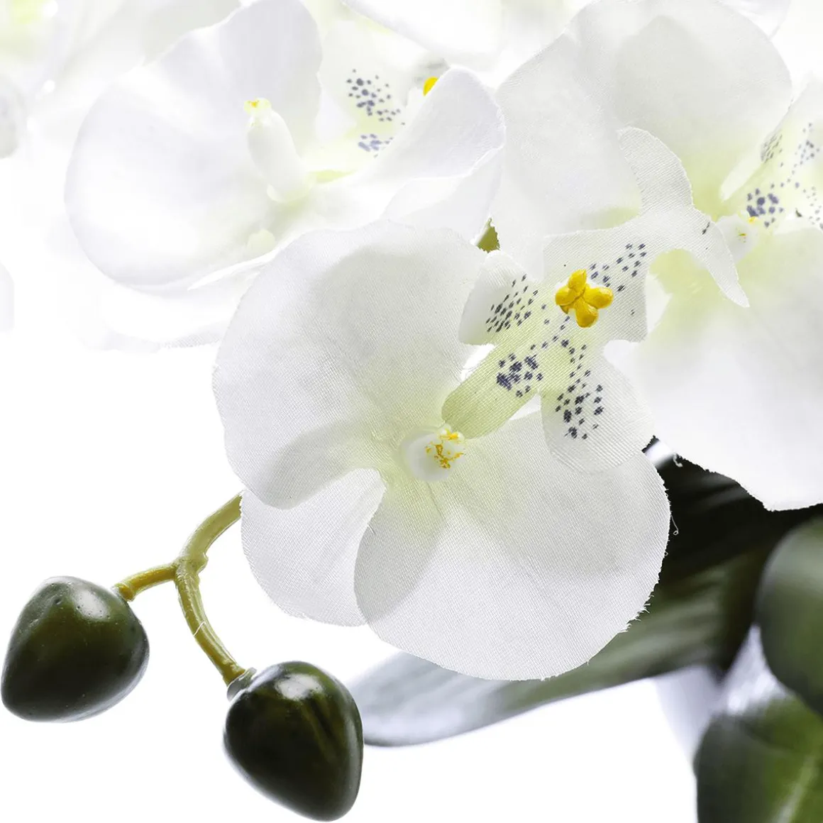 Planta Artificial Orquídea Blanco, 40 Cm