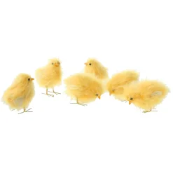 Pollitos Decorativos, 9 Cm, 6 Piezas