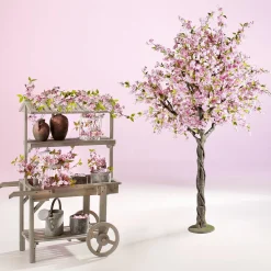 Rama Artificial De Cerezo Rosa En Flor Rose 65 Cm