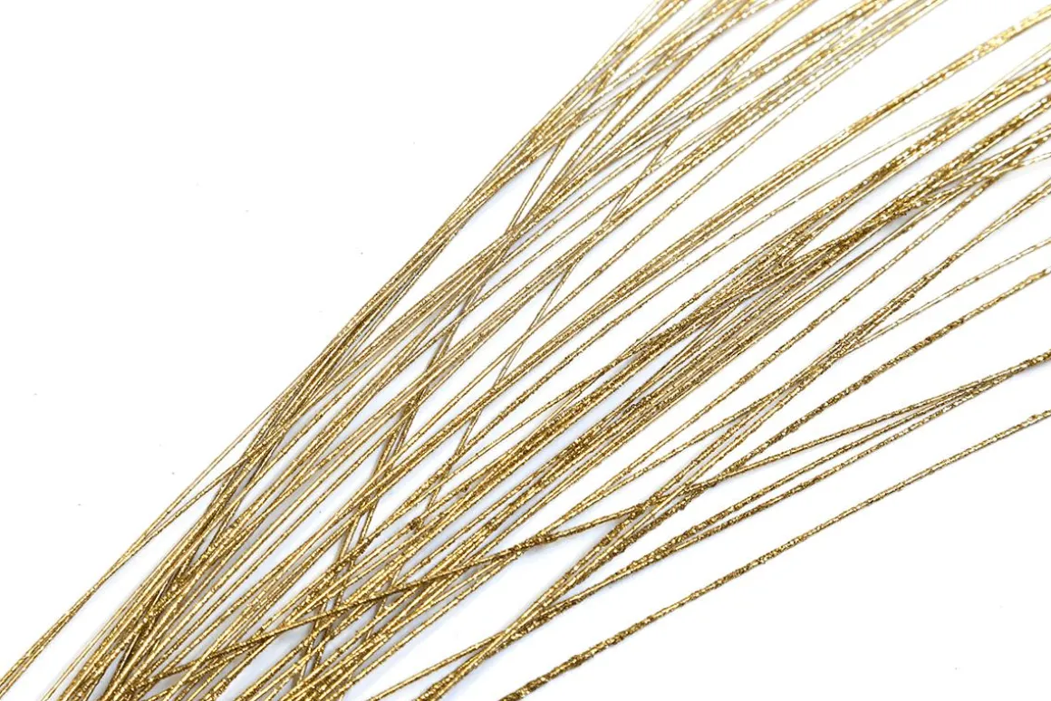 Rama Decorativa Hierba Dorada 100 Cm De Largo, 2 Piezas