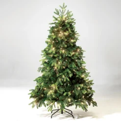 Árbol De Navidad Artificial Abeto Noble Con LED 210 Cm