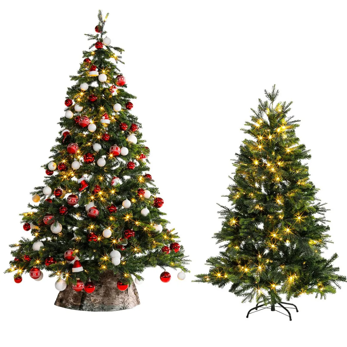 Árbol De Navidad Artificial Abeto Noble Con LED 240 Cm