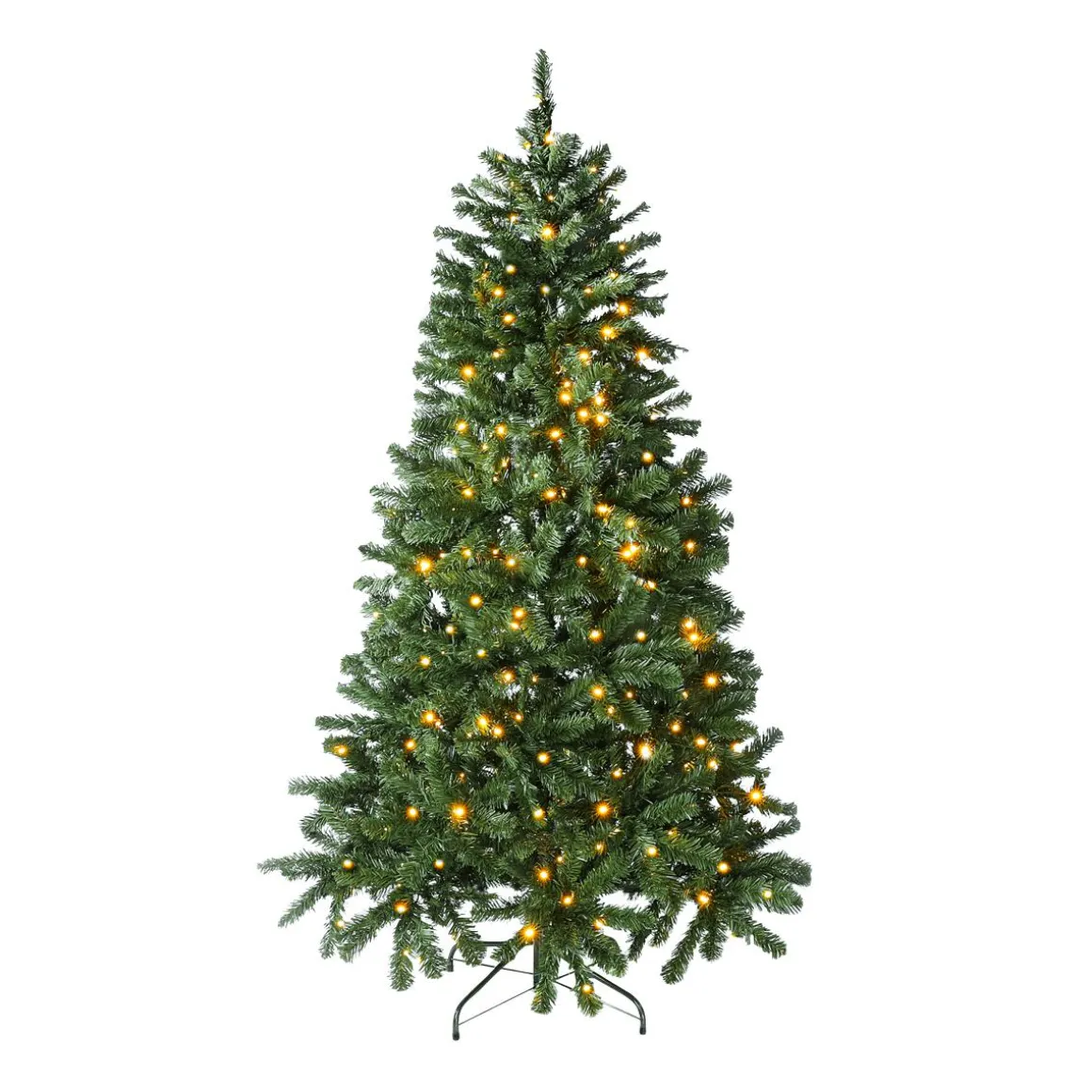 Árbol De Navidad Artificial Abeto Plateado Con LED 180 Cm