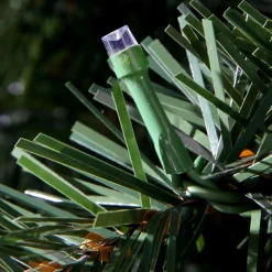 Árbol De Navidad Artificial Abeto Plateado Con LED 210 Cm