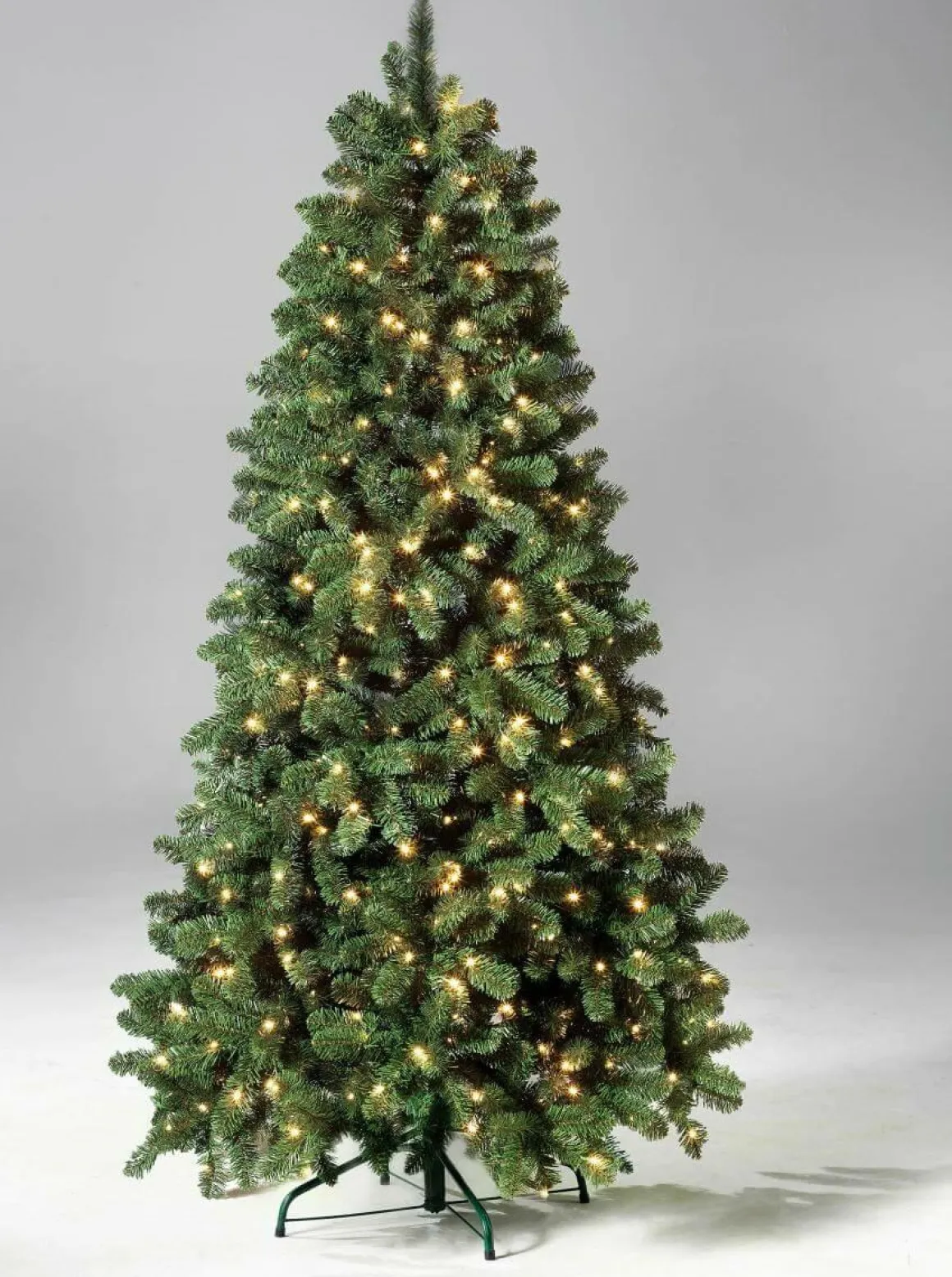 Árbol De Navidad Artificial Abeto Plateado Con LED 210 Cm