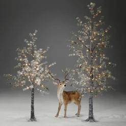 Árbol LED Blanco Cálido Marrón 150 Cm