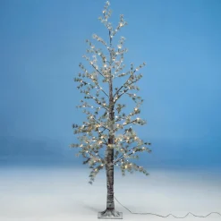 Árbol LED Blanco Cálido Marrón 210 Cm