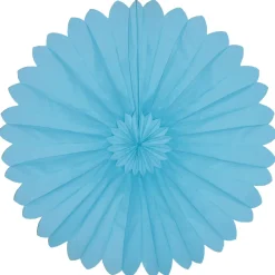 Rosetón De Papel Ignífugo 100 Cm Azul Claro