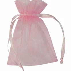Saquitos De Organza 10 Cm, 50 Piezas, Rosado