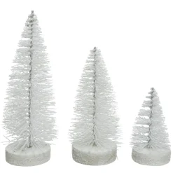 Set De 3 árboles En Miniatura De Color Blanco