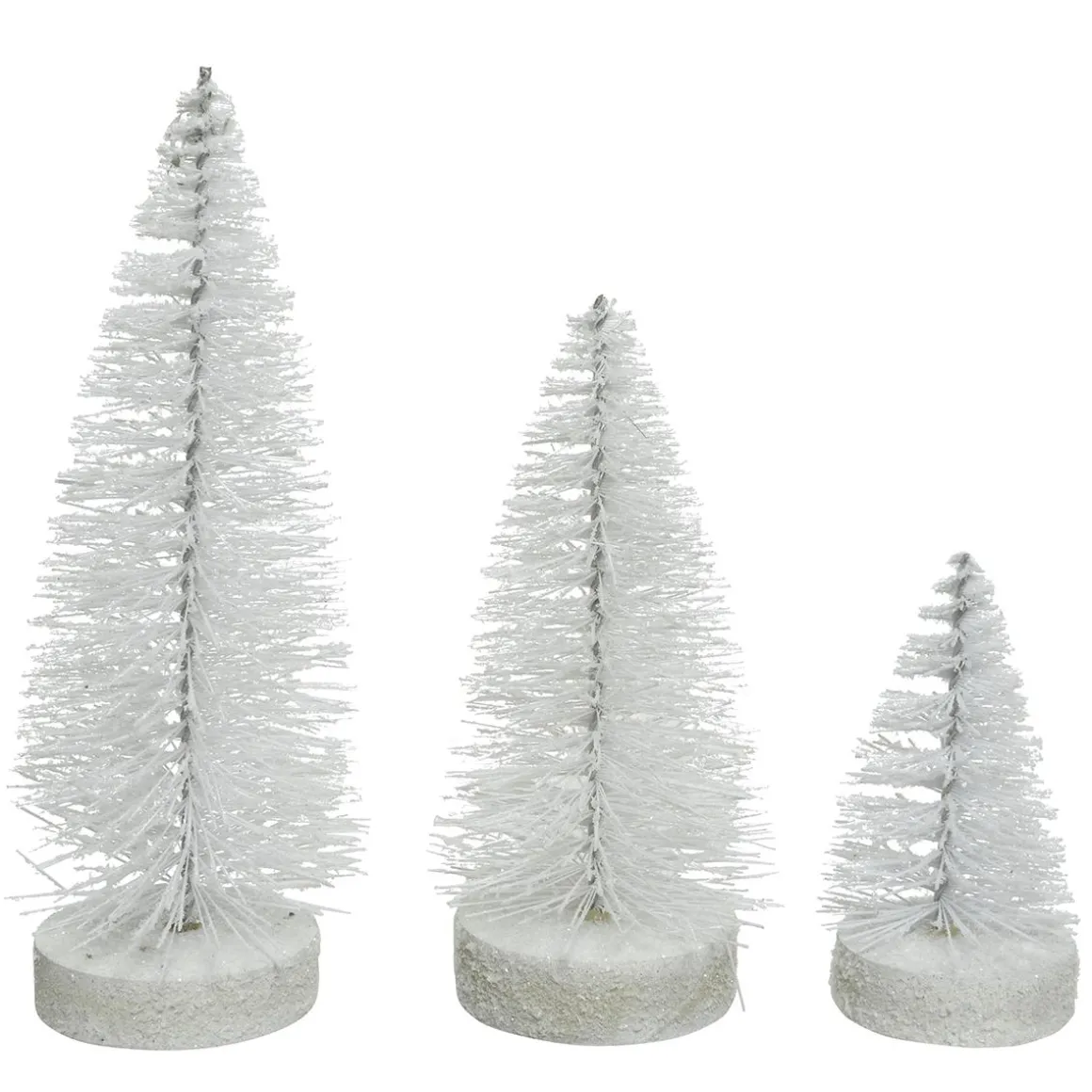 Set De 3 árboles En Miniatura De Color Blanco