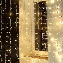 Sistema De Cortina De Luz LED Profesional IP67, 500 Cm Sin Cable De Alimentación, Blanco
