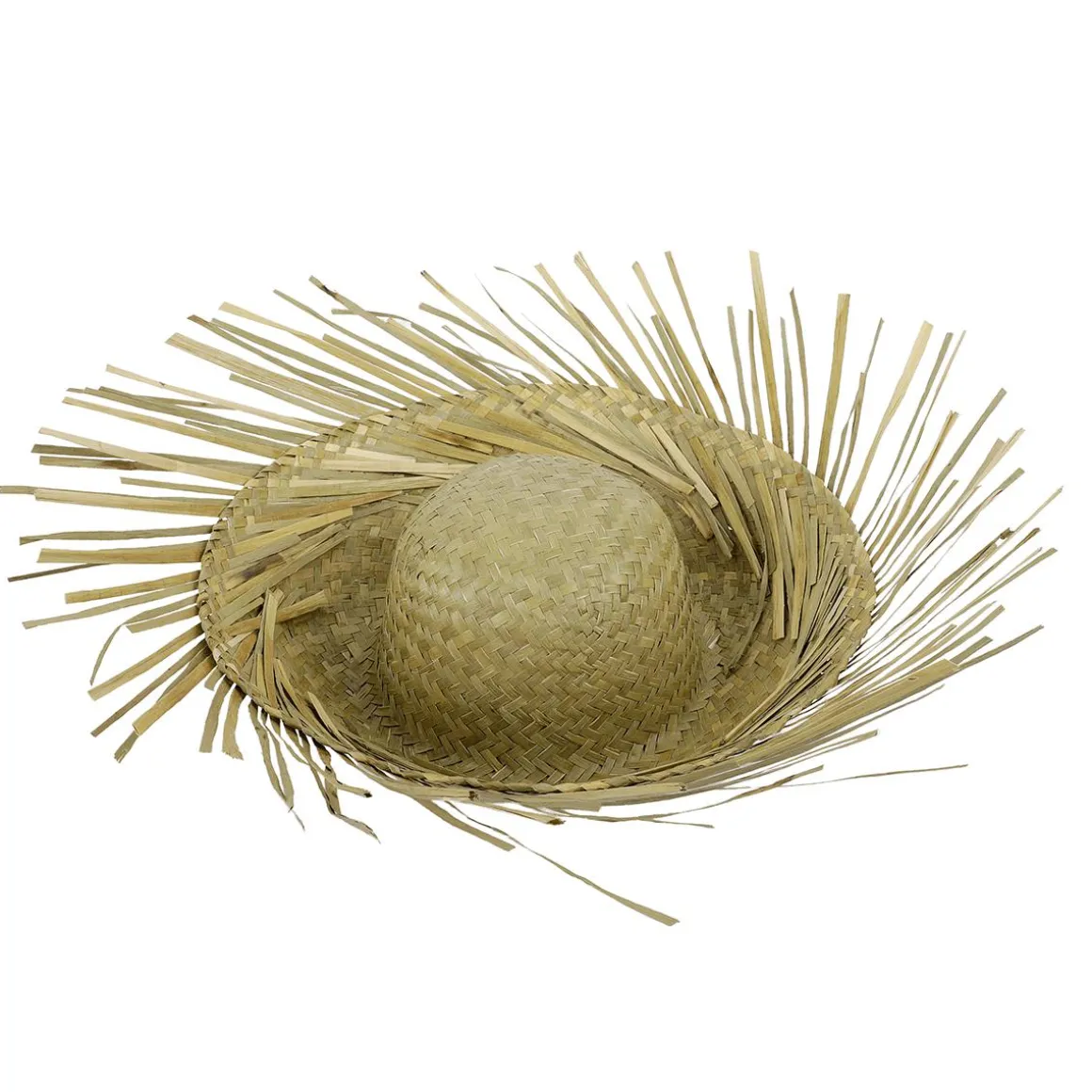 Sombrero De Paja Marrón Natural, 40 Cm Ø