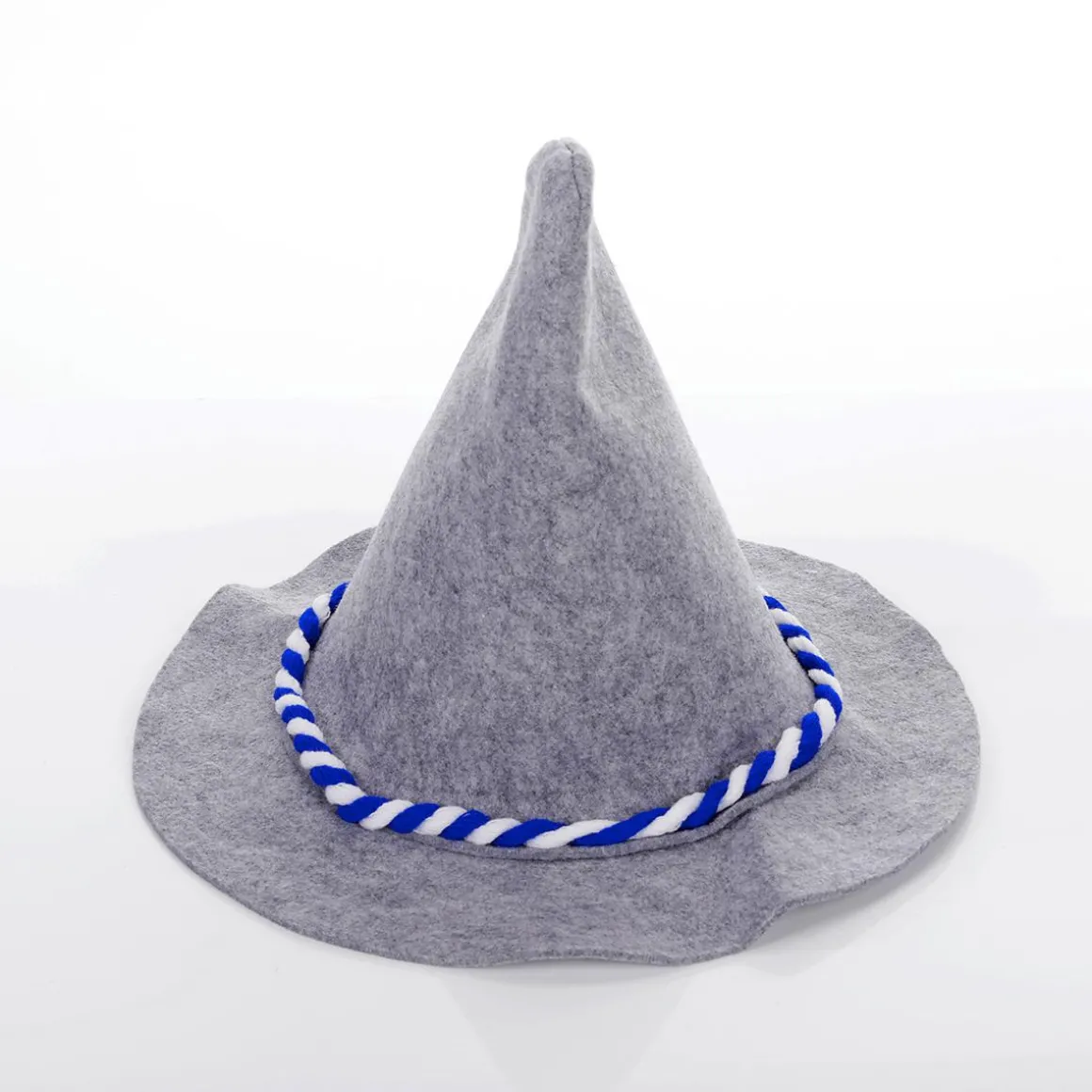 Sombrero Seppel De Fieltro Oktoberfest 44 X 34 Cm Gris Con Cordón