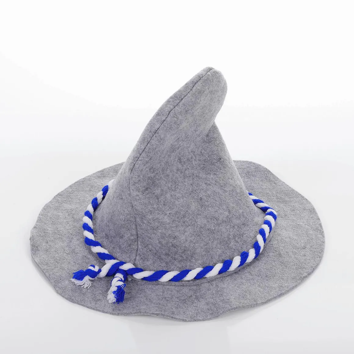 Sombrero Seppel De Fieltro Oktoberfest 44 X 34 Cm Gris Con Cordón