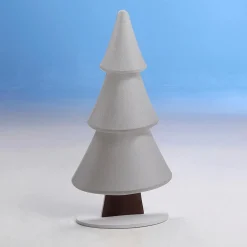 Soporte De Abeto De Nieve Con Purpurina 34 X 69 Cm Plata