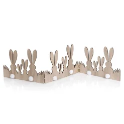 Soporte De Madera Deco Conejo Valla Marrón 80 Cm
