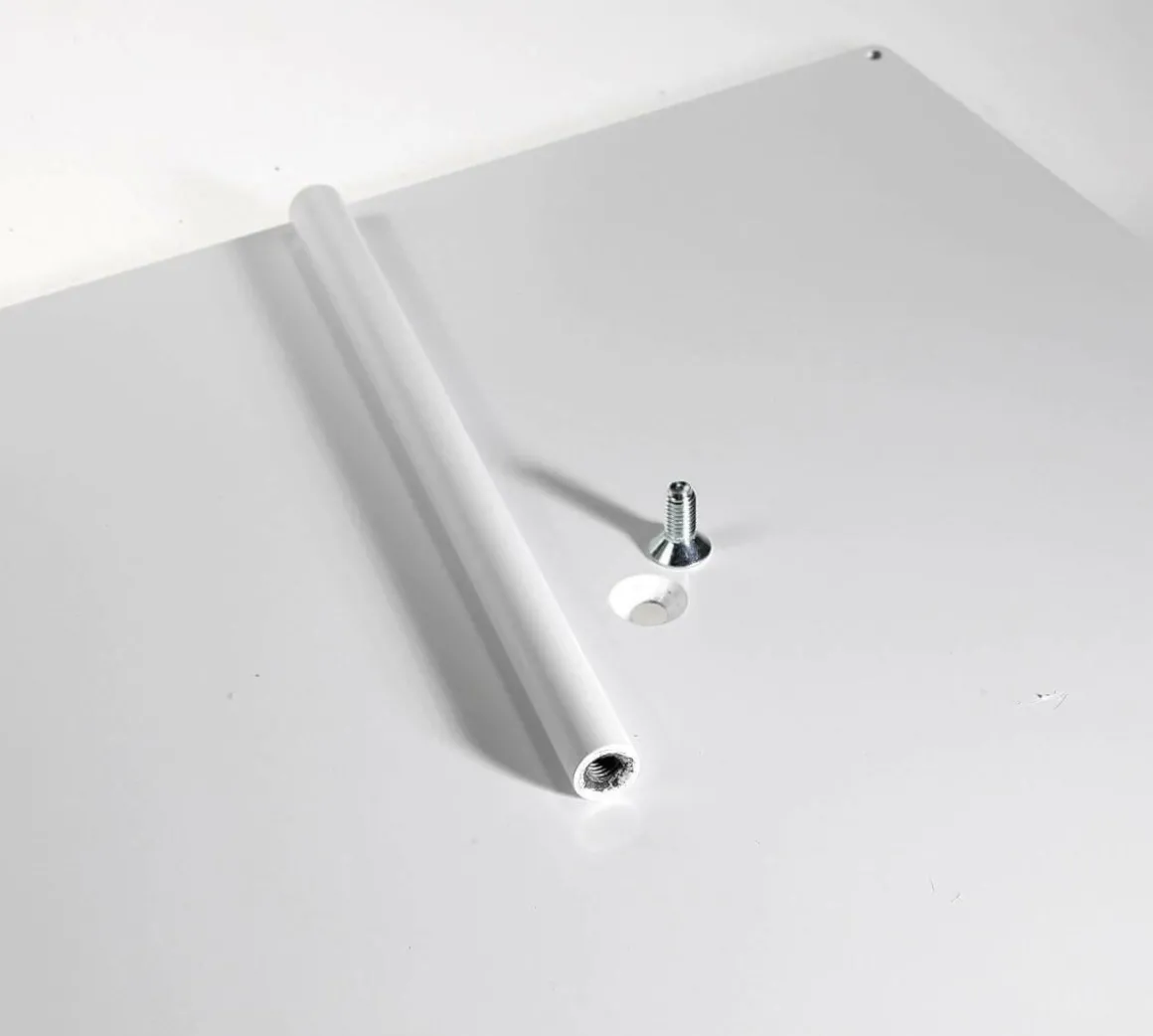 Soporte De Metal Altura 25 Cm Blanco