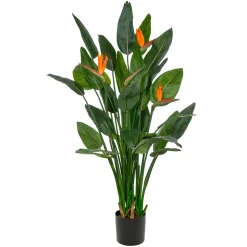 Strelizia Planta Artificial Con Flores En Maceta 150 Cm