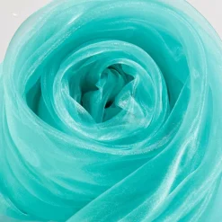 Tela De Chifón, Color Azul Claro, 145 Cm