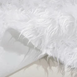 Tela De Pelillo Suave Pelo Largo, Color Blanco, 145 Cm