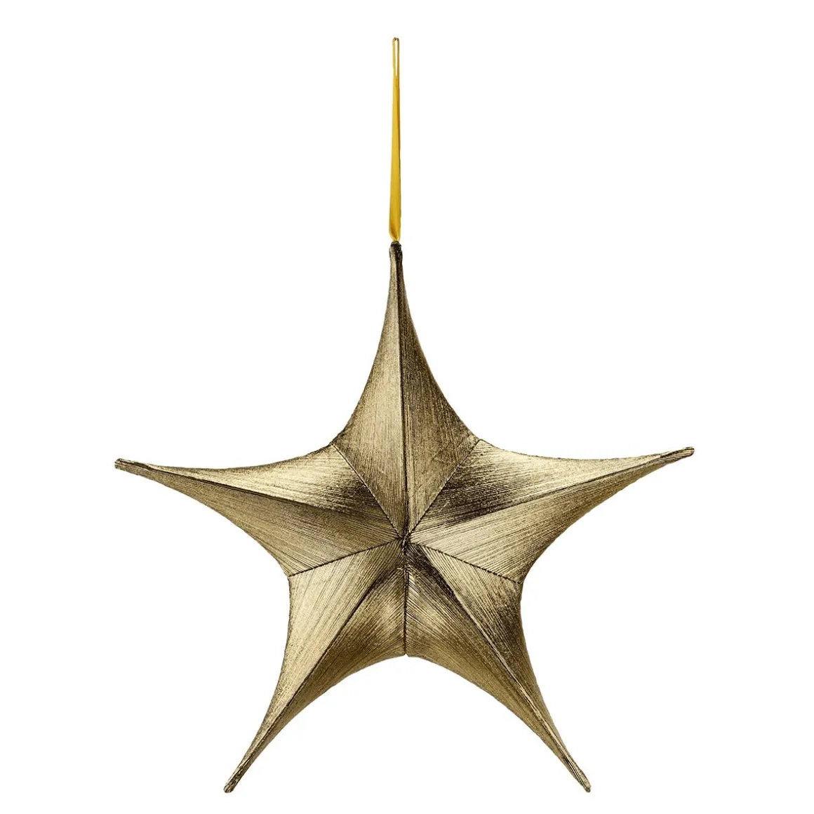 Tela Decorativa Estrella Plegable Oro Negro Con Cremallera, 40 Cm