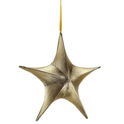 Tela Decorativa Estrella Plegable Oro Negro Con Cremallera, 40 Cm