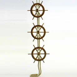 Timón Marítimo Decorativo Ø 50 Cm, Marrón Oscuro