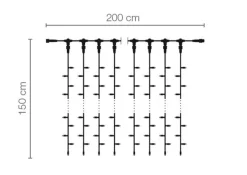 Tira De Luces Para Cortina De Luces LED Para Uso Profesional Sistema IP67, 150 Cm