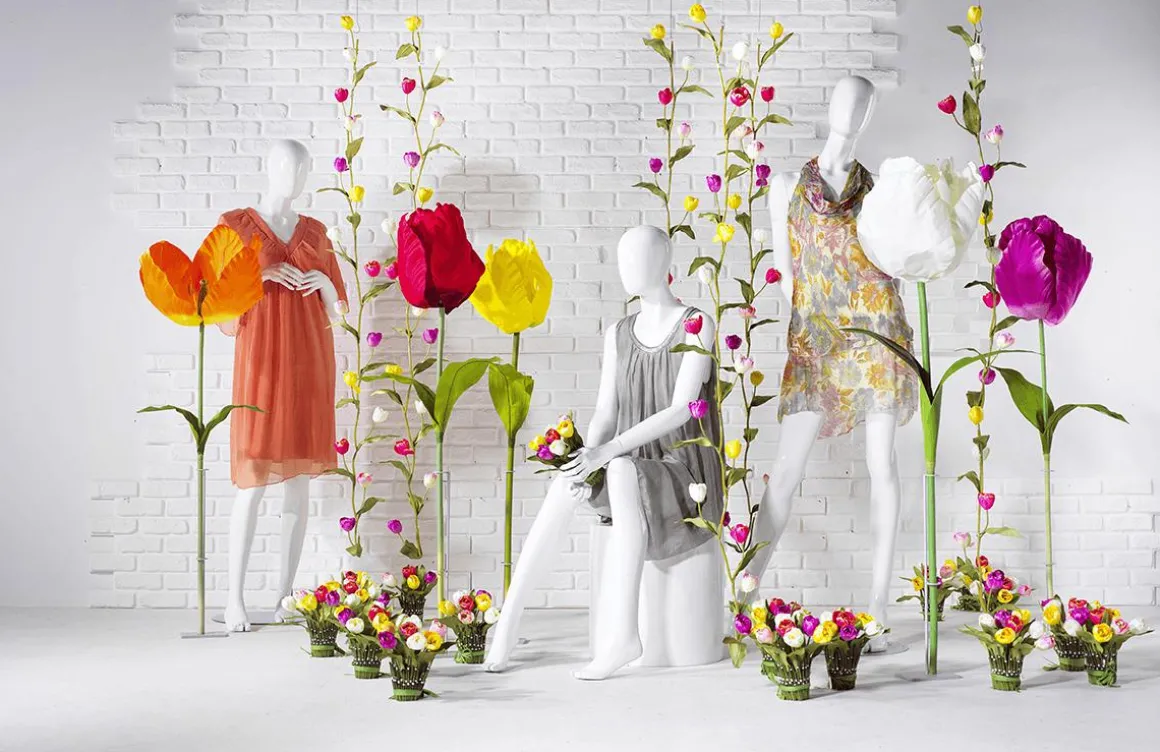 Tulipán Artificial Amarillo, 140 Cm
