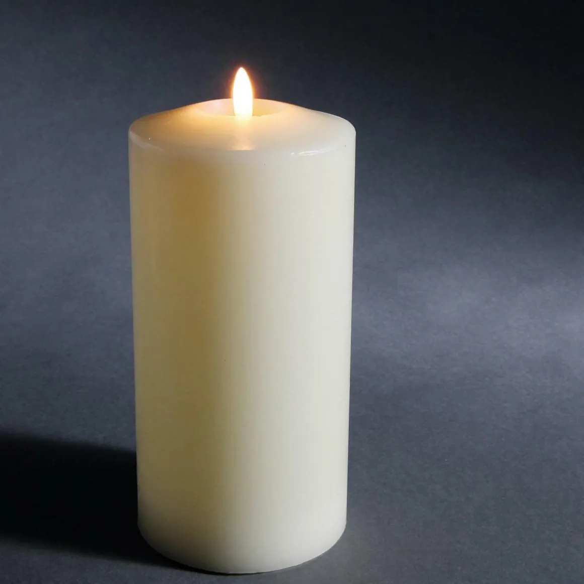 Vela De Cera Real LED 25 Cm Crema