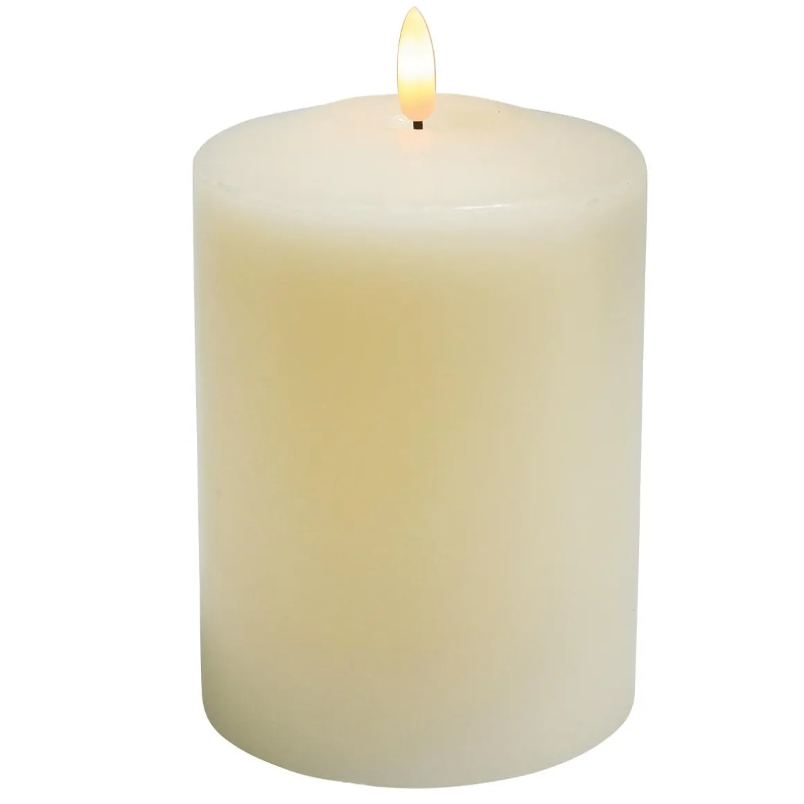 Vela De Cera Real LED 25 Cm Crema