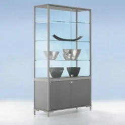 Vitrina Con Compartimento Cerrado, 186 X 100 X 40 Cm