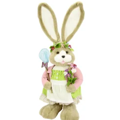 XXL Conejito De Pascua De Peluche Con Flores 92 Cm