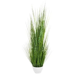 XXL Deco Tiger Grass En Maceta Blanca 120 Cm