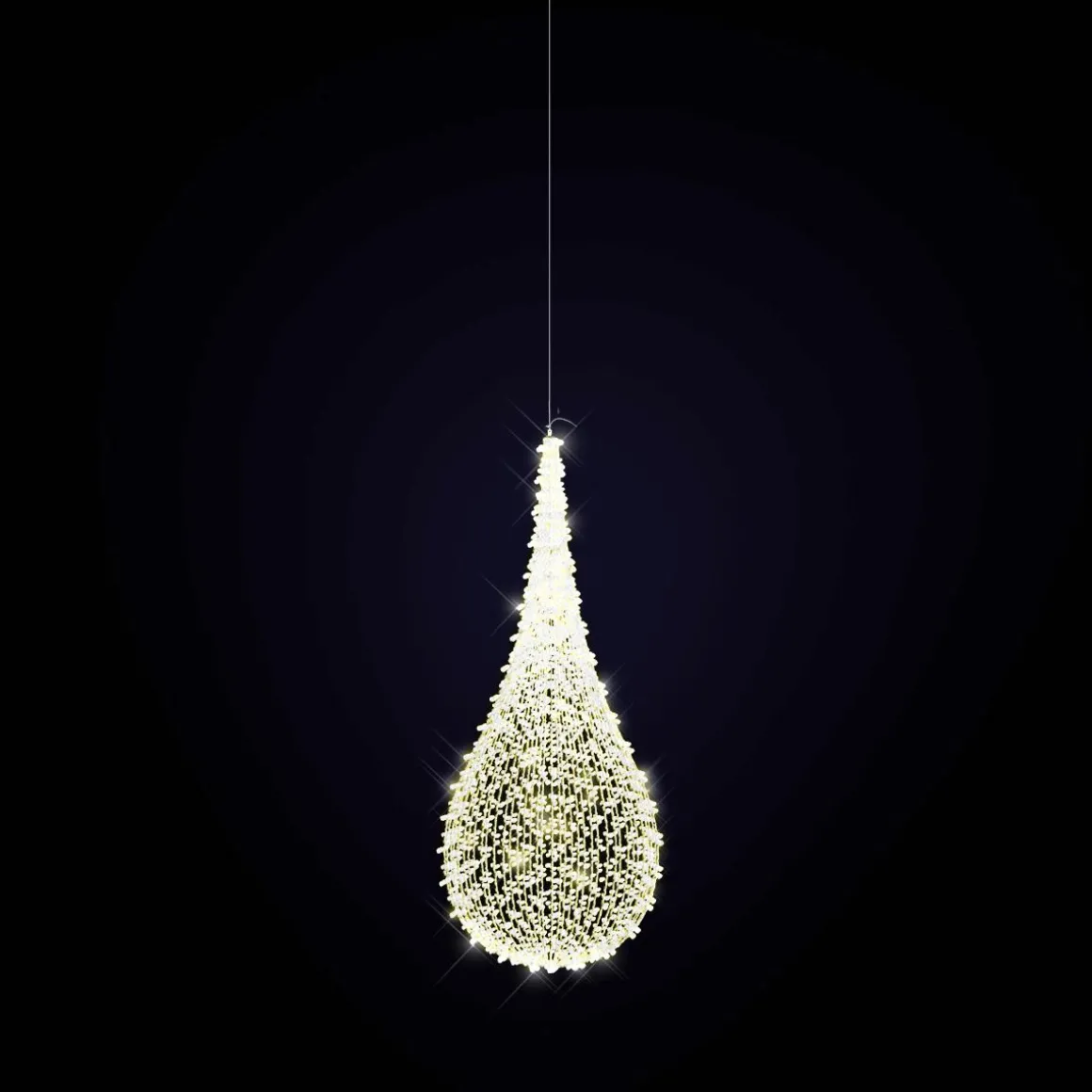 XXL Decoración Luz Objeto Gota De Oro 200 Cm